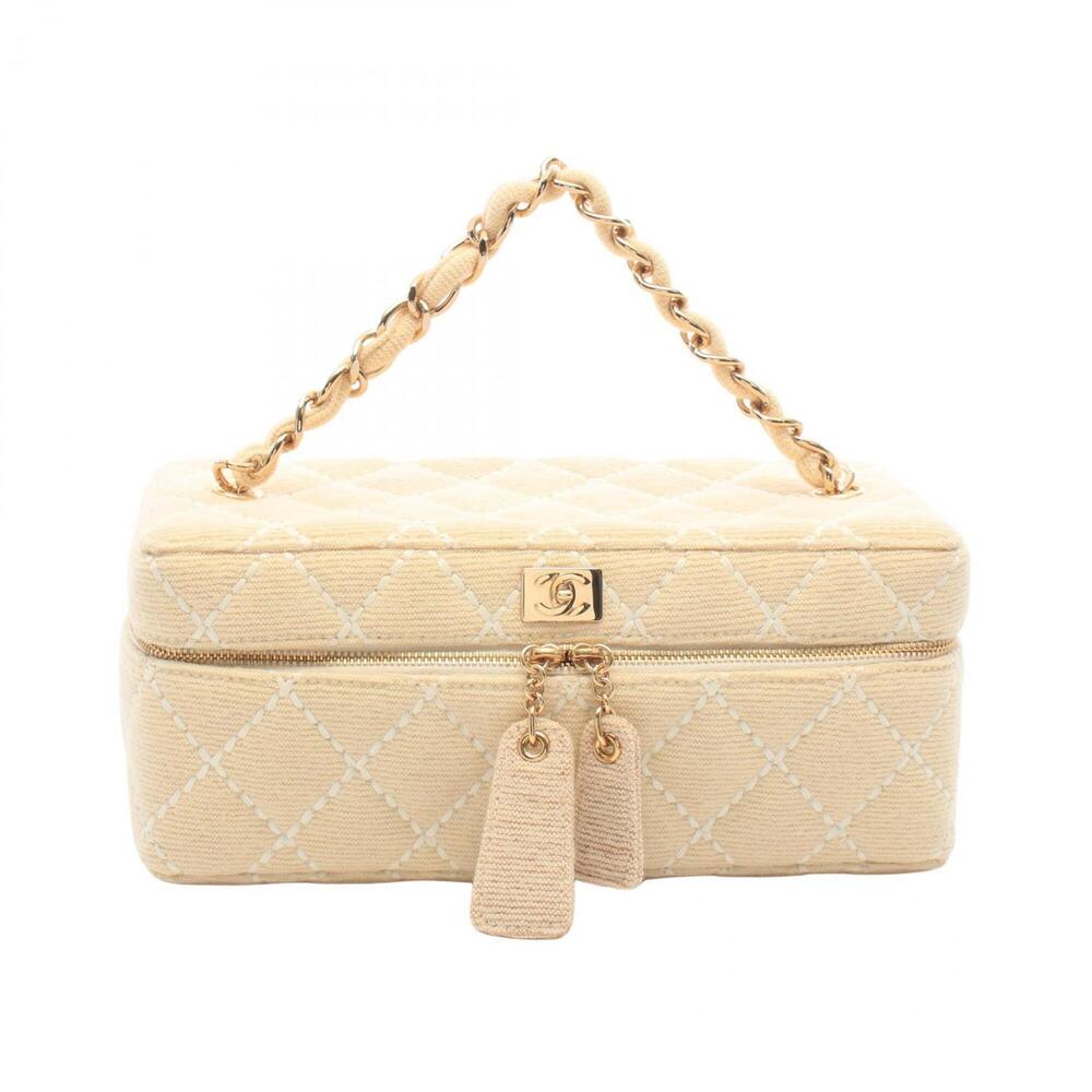 Chanel Wild Stitch Handbag, Canvas, Women's, Ivory